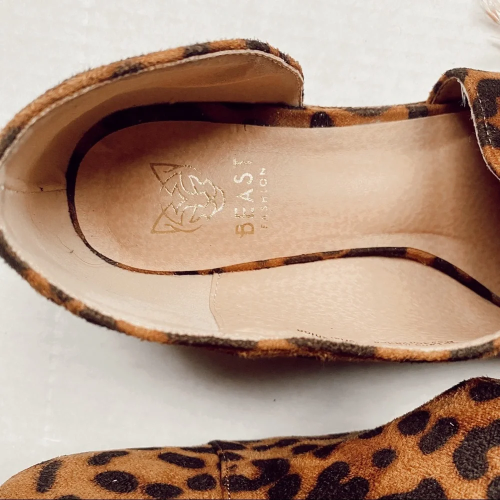 Beast Fashion Leopard Booties Size 8 - Picture 4 of 4